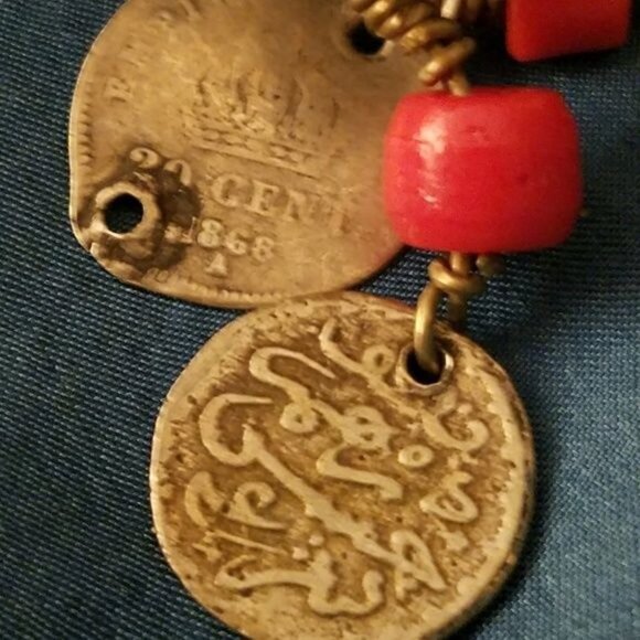 Antique 1800s Sterling Middle East Bracelet - Picture 2 of 8